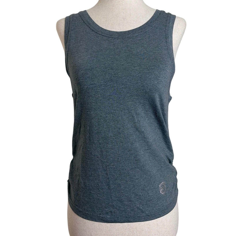 Born Primitive Womens Open Back Twist Tank Top Charcoal Gray Heather Size S NWT